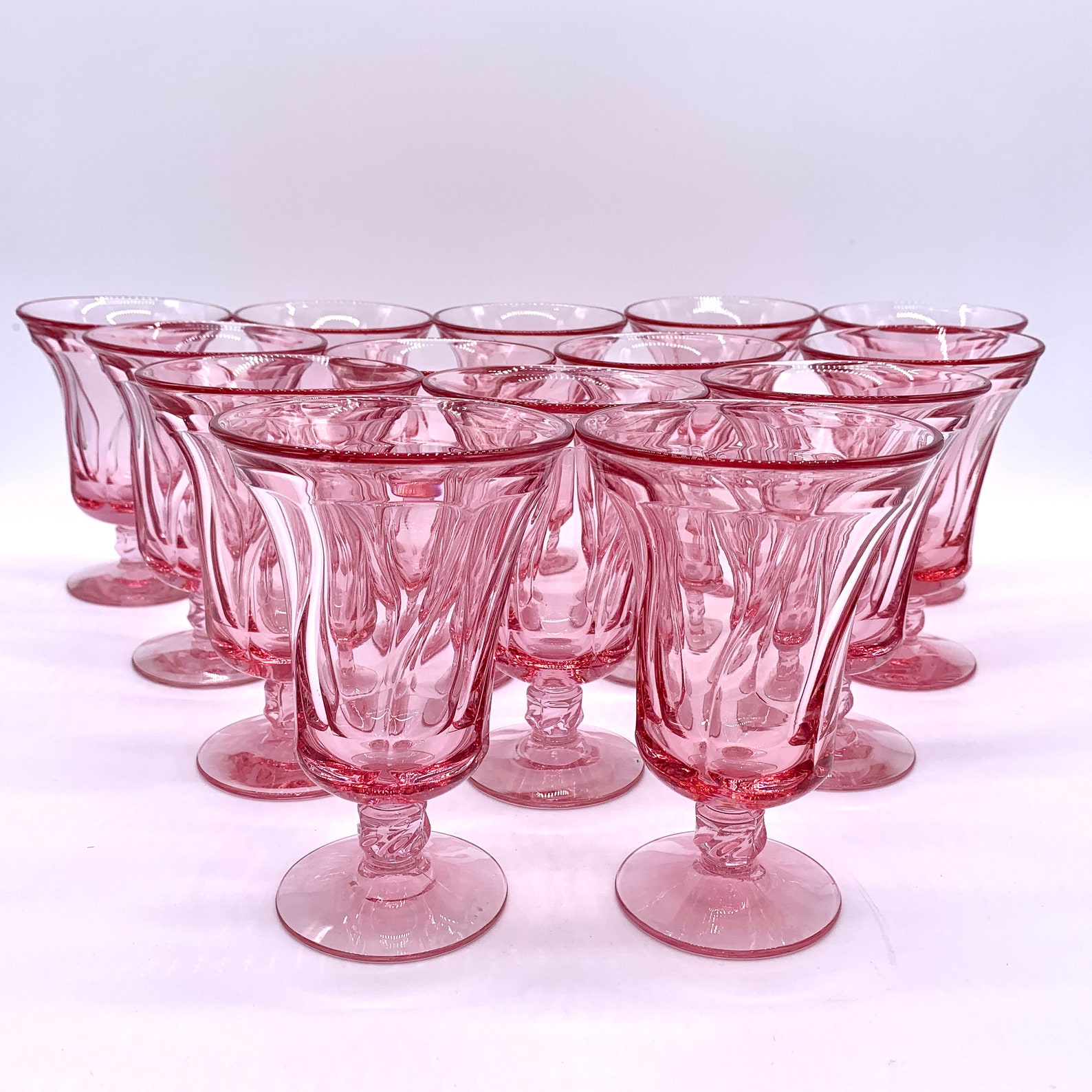 Fostoria Jamestown Pink Depression Glass Iced Tea Glass Etsy