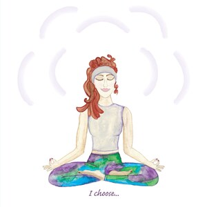Vision Board, Inspiration Board, Watercolor, Healing Art, Yoga Image