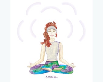 Vision Board, Inspiration Board, Watercolor, Healing Art, Yoga Image