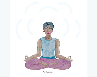 Vision Board, Inspiration Board, Watercolor, Healing Art, Yoga Image