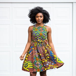 Ankara Dress, Ankara Fabric, Women's Ankara Clothing, African Fabric, Women's Dress, African Print Dress, Ankara Women's Style image 1