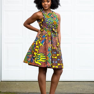 Ankara Dress, Ankara Fabric, Women's Ankara Clothing, African Fabric, Women's Dress, African Print Dress, Ankara Women's Style image 2