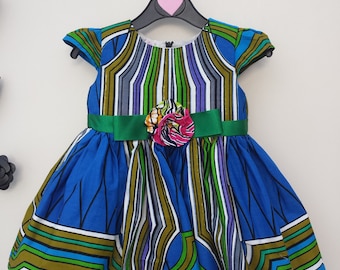 Ankara Dress, African Dress, Girls Clothing, Baby Girl Ankara Dress, Kids Ankara Print