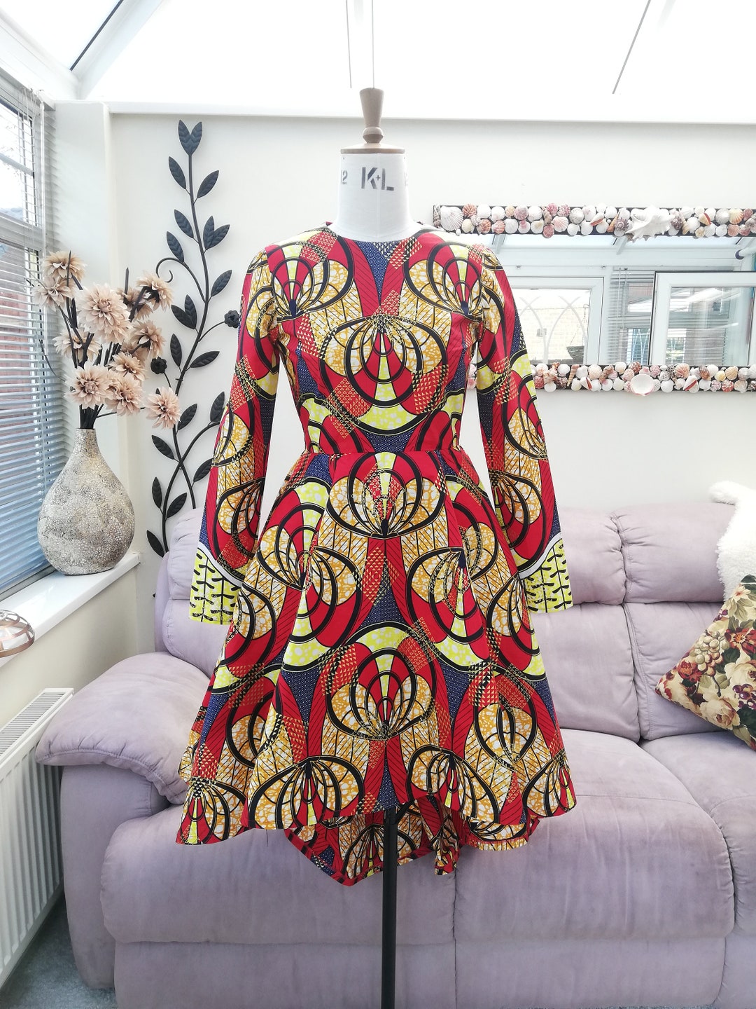 High Low Ankara Dress, Women's Ankara Clothing, Ankara Dress, Women's