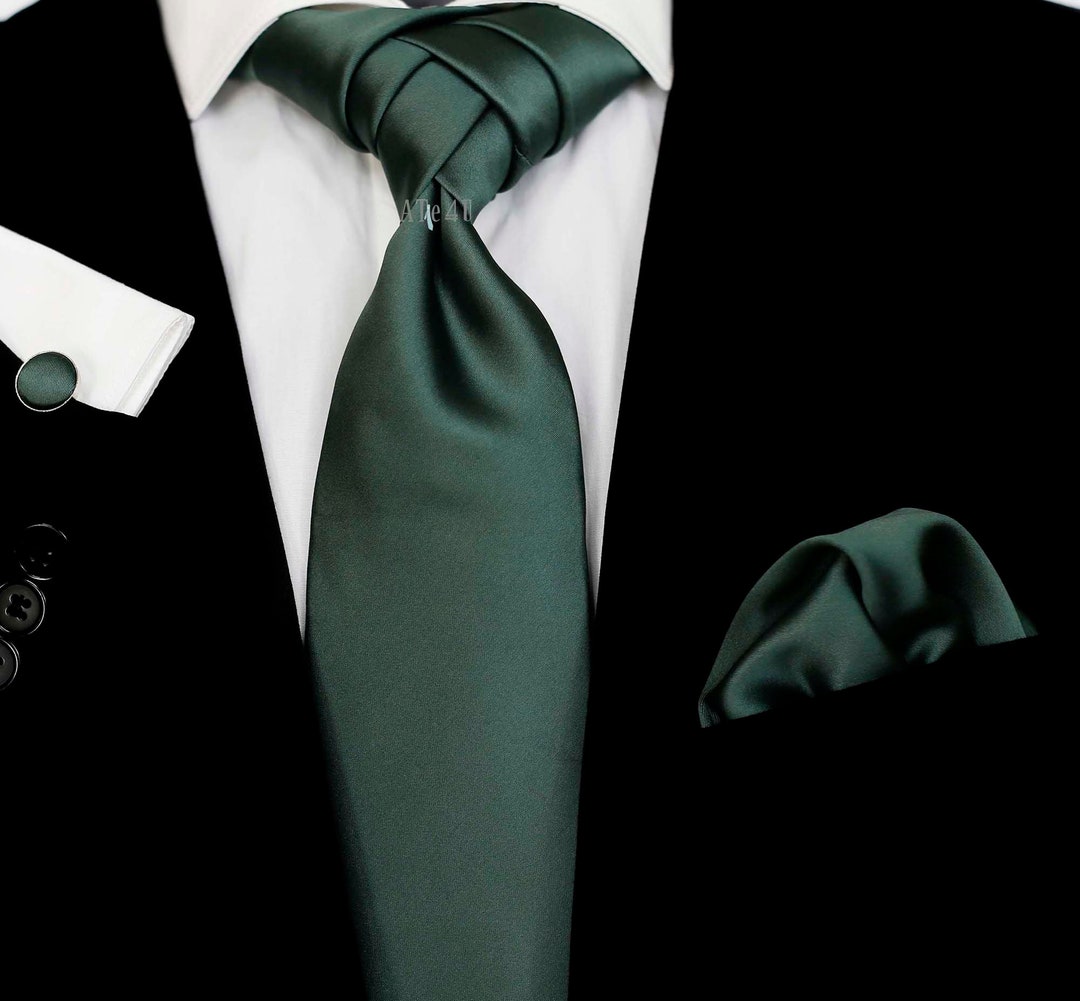 Neck Tie - Hunter Green Geo main image 1