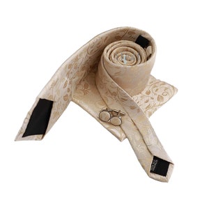 champagne gold tie set