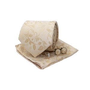 champagne gold tie set
