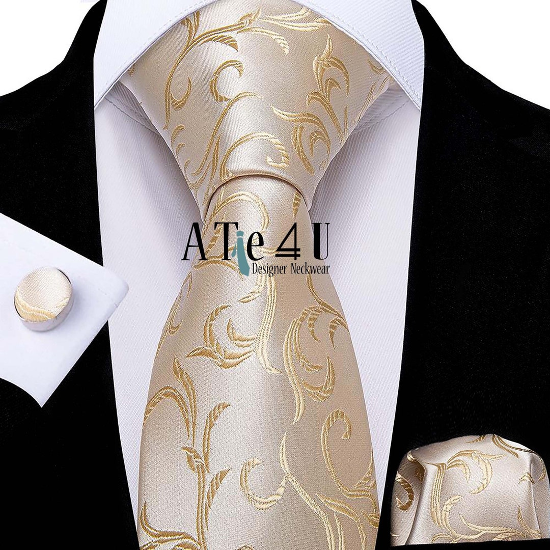 champagne gold tie set