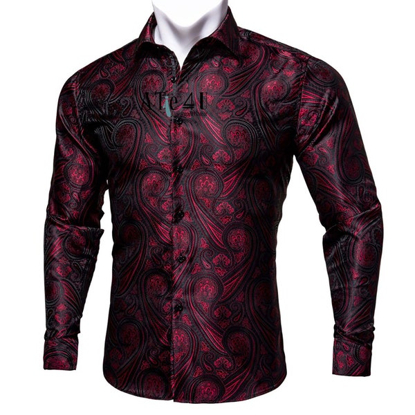 Mens Paisley Dress Shirt Etsy