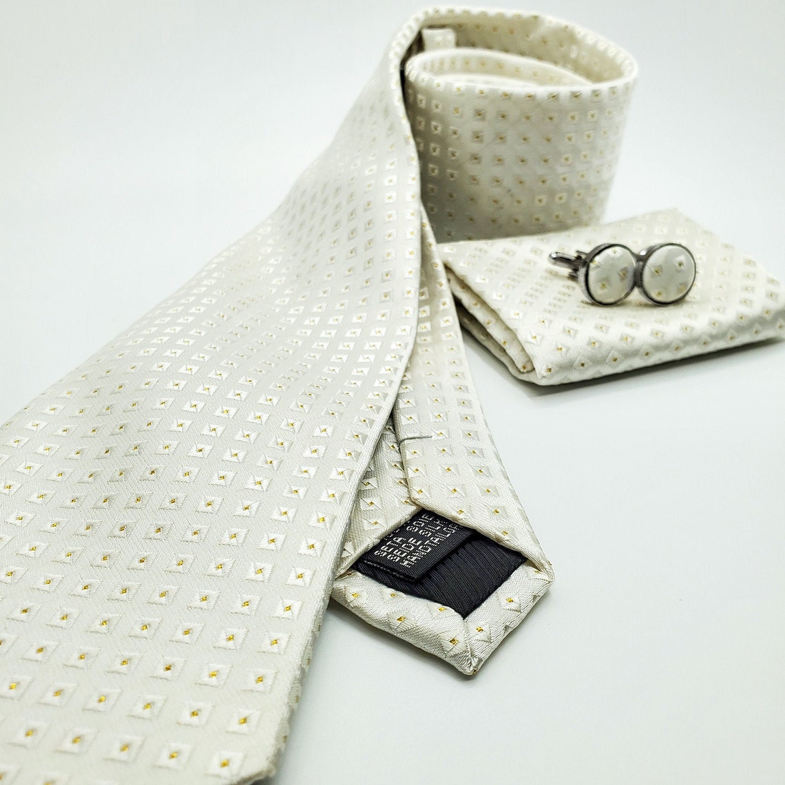 ivory ties and pocket squares