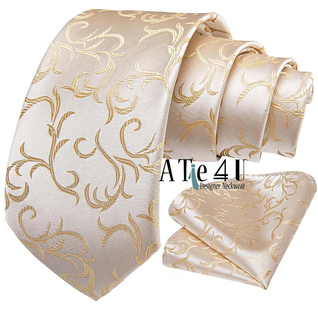 champagne gold tie set