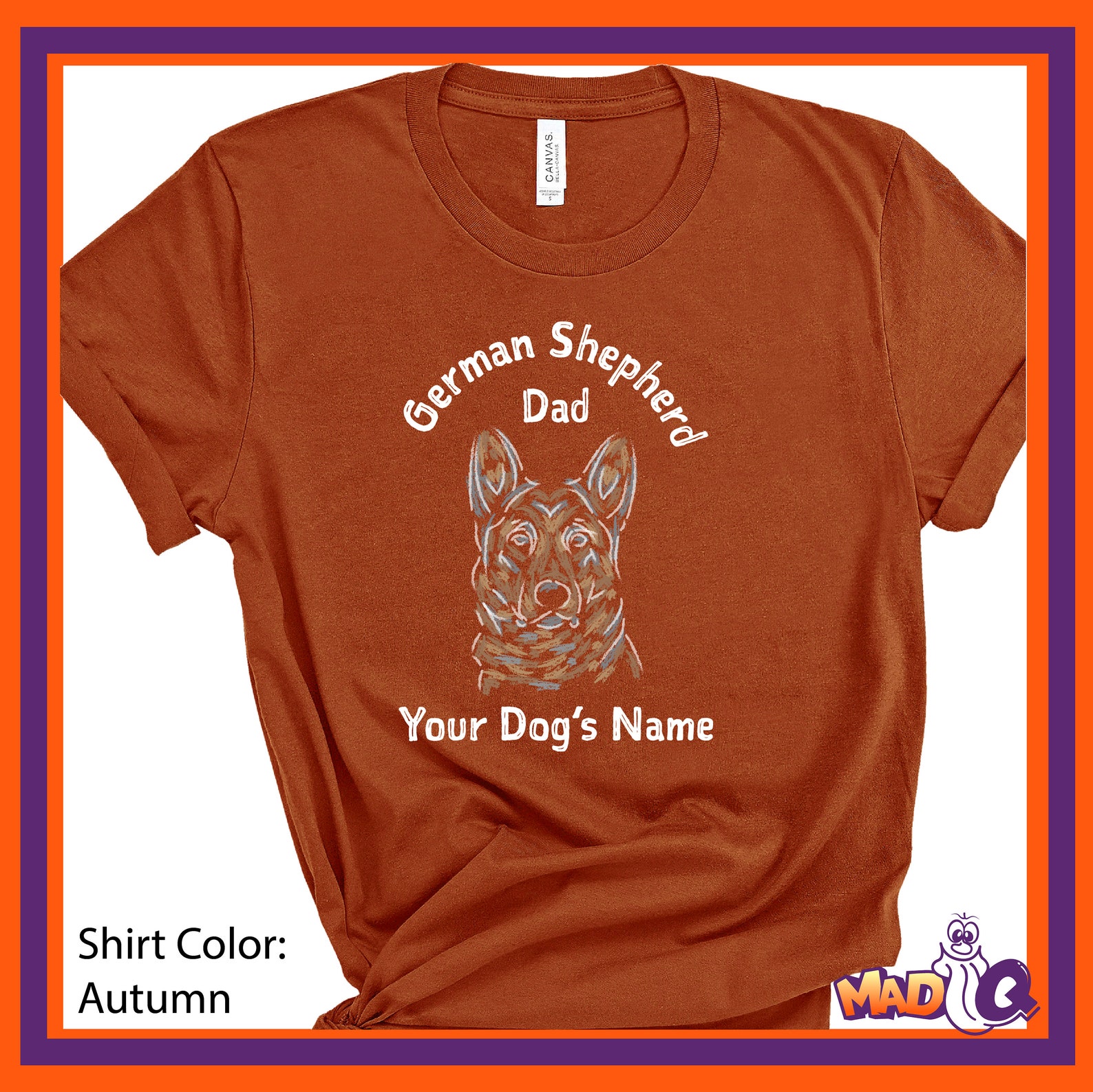 German Shepherd Dad Shirt Customized German Shepherd Shirt Etsy