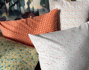 Coussins décoratifs pour enfants couleur pastel motif géométrique pois fleurs