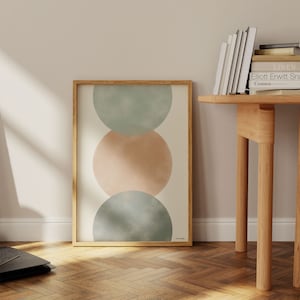 Geometrischer Druck, abstrakter Druck, moderne Kunst, neutrale Wandkunst, grünes Poster, Wanddruck, Poster, A3 Größe, Wandkunst, druckbare Wandkunst