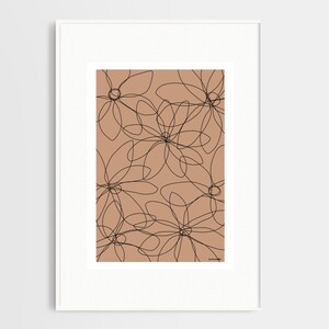 Linien Zeichnung, Linie Illustration, Linie Illustration Druck, Blumen Druck, Blumen Kunst, Minimal Print, Minimal Illustration, A3 Druck, Poster