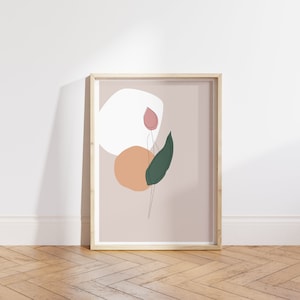 Ilustración de flores, Impresión de pared de flores, Póster, Decoración de pared, Ilustración hecha a mano, Ilustración de tulipanes, tamaño A4