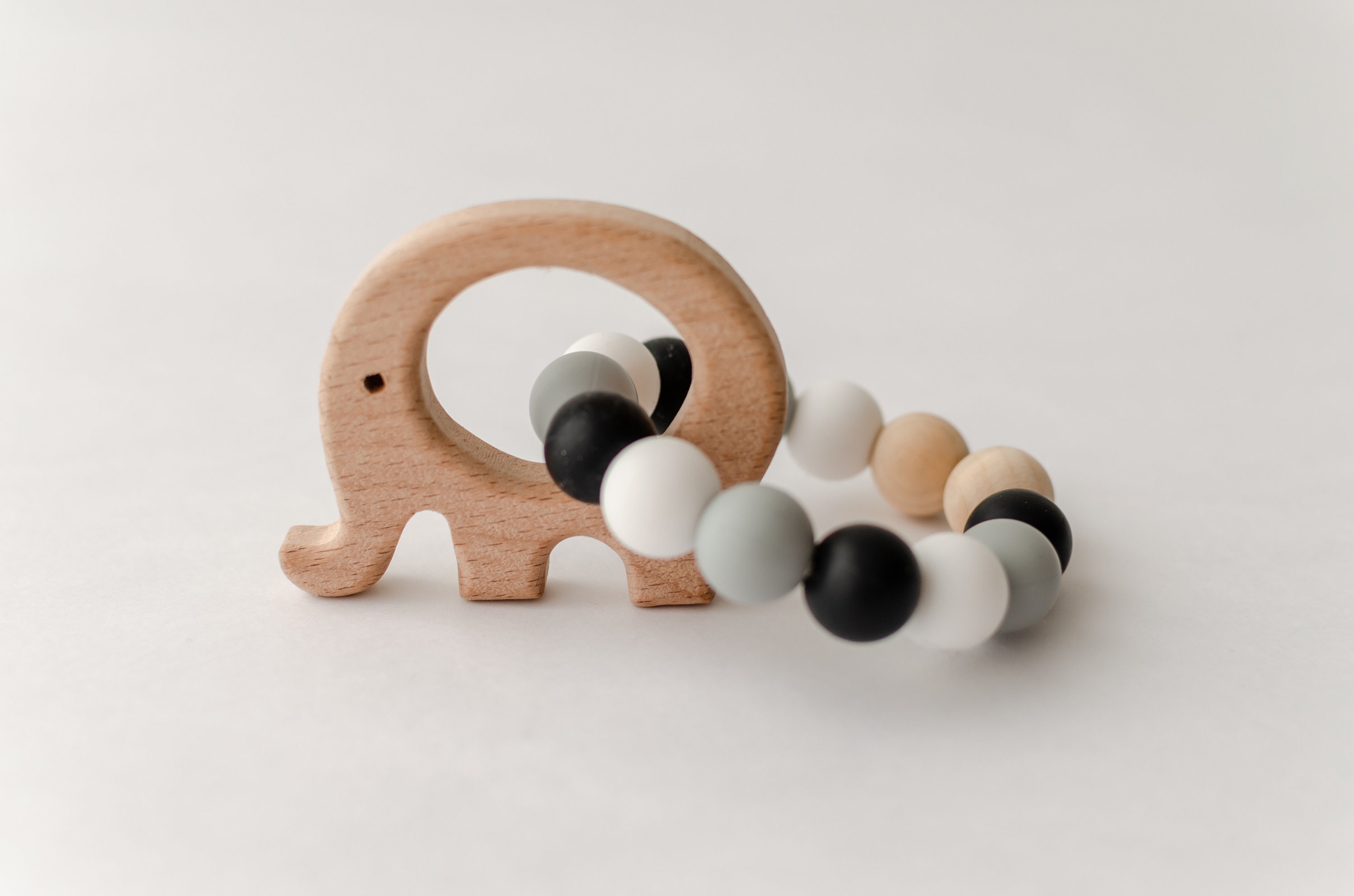 wooden elephant teether