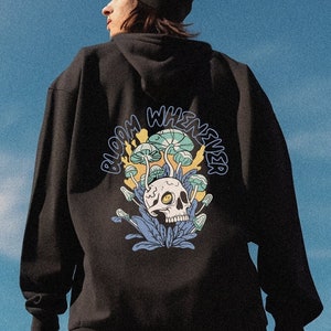 Black Hoodie for Skaters Streetwear Style Hoodie Bloom Whenever UNISEX Hoodie for Roller Skate Premium Hoodie OR Short-Sleeve UNISEX Tee