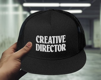 Geborduurde Trucker Cap voor Creative Director Cadeau voor mannen Grafisch ontwerper Cadeau voor creatieve afdeling Hoed Cadeau voor hem