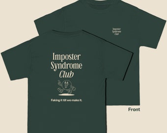 T-shirt met bedriegersyndroom Oversized T-shirt met bedriegersyndroom Shirt met grappig T-shirt Vintage UNISEX T-shirt Beefy-T® met korte mouwen