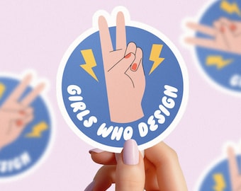 Grafisch ontwerper Cadeaus voor ontwerpers Sticker Laptopsticker Vinylsticker Leuk grafisch ontwerp Meisjes die stickers voor vrouwenstickers ontwerpen