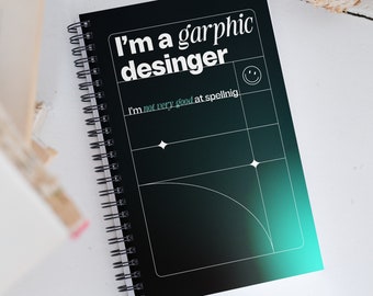 Notitieboek voor logo-ontwerp Notitieboek spiraal voor ontwerpers Grafisch ontwerper Dot Grid Notebook Cadeau voor grafisch ontwerpers UI/UX-ontwerp