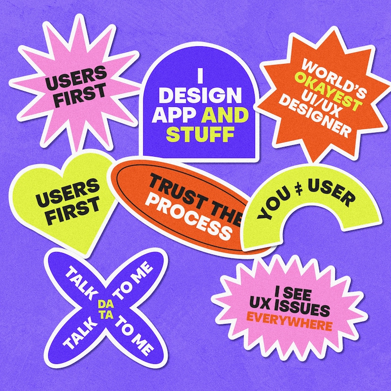 Stickers for UX Designers Stickers for Researchers Sticker Sheet for UX ...