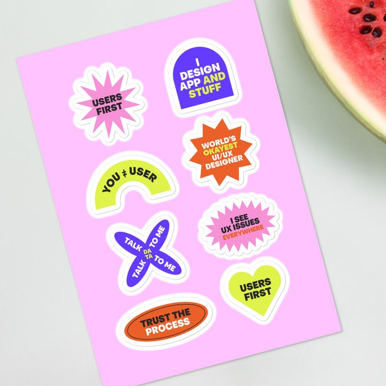 Stickers for UX Designers Stickers for Researchers Sticker Sheet for UX ...