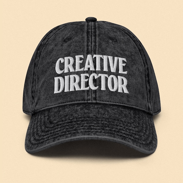 Creative Director Vintage Cap for Designers Gift for Graphic Designers Vintage Hat for Directors Vintage Cotton Twill Cap Baseball Hat