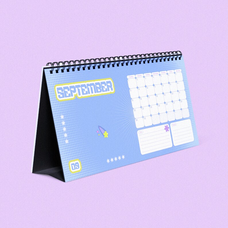 2024 Desk Calendar 2024 Calendar Pink Desk Calendar Y2K Aesthetic