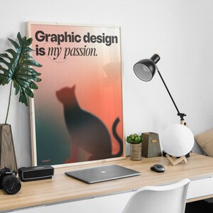 El diseño gráfico es mi pasión Meme cartel rediseñado impresión de arte gráfico arte contemporáneo para entusiastas del diseño regalos de diseñador gráfico