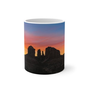 Cathedral Rock Sedona Arizona Sunset Color Changing Magic Coffee Mug 11oz