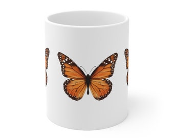 Monarchfalter-Trio-Kaffeetasse 11 Unze BPA- und bleifrei - mikrowellen- und spülmaschinenfest