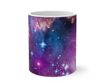 Infinite Galaxy Nebula Farbwechsel wärmeempfindliche magische Kaffeetasse 11 oz - mikrowellengeeignet