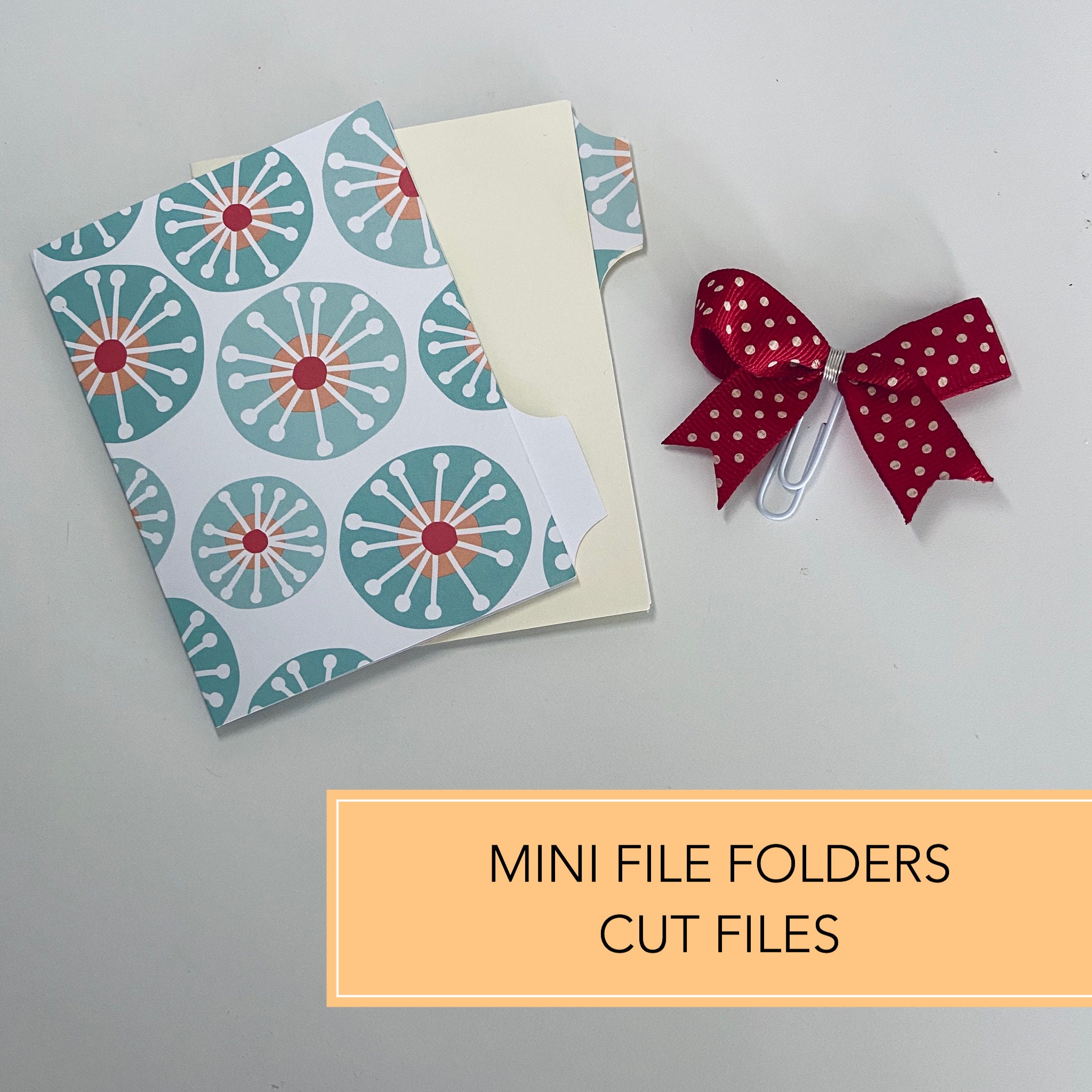 Mini File Folders Cut Files SVG & PNG Ideal for Cameo Silhouette