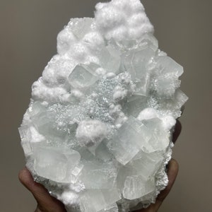 Okenite ball with apophyllite crystals