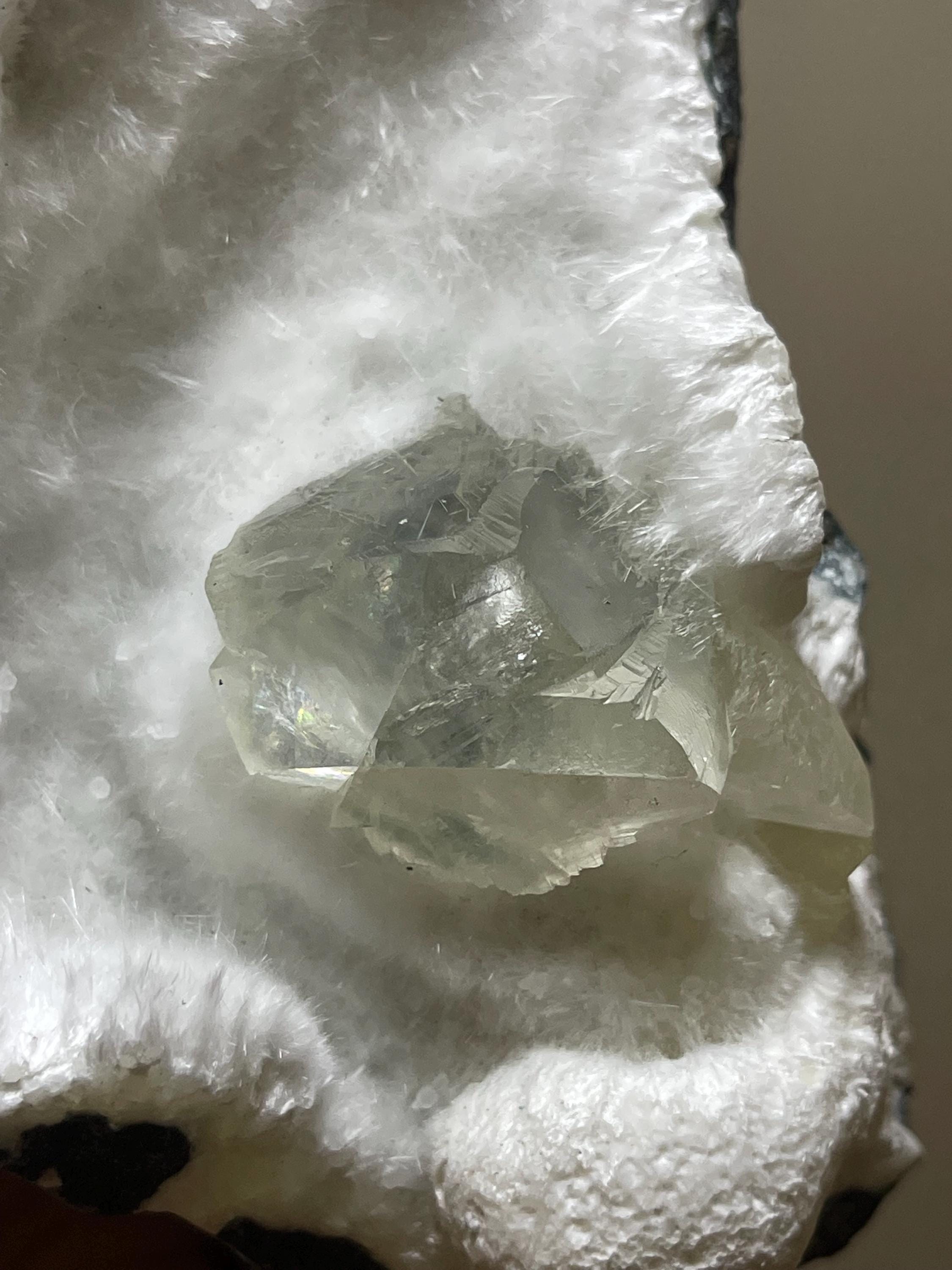 Rare Find, Transparent Calcite Crystal on Okenite Matrix - Etsy