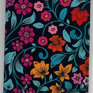 Carteira feminina - Carteira de bolso - Carteira de cartão de crédito - Carteira de viagem - Porta-dinheiro - Carteira pequena - floral - preto