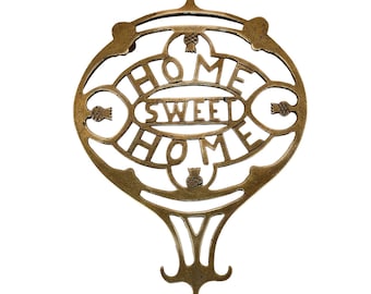 Trivet -Solid Brass - Hot Air Balloon - Pineapples - Home Sweet Home w/ 3 Feet