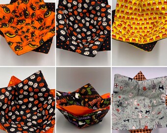 Set di 2 porta ciotole isolanti per Halloween, adatti al microonde - Porta ciotole termico per alimenti caldi e freddi