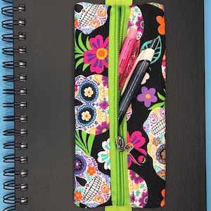 Elastic Zipper Case - A5 Zipper Pouch - Journal Pouch - Planner Pen Pencil Case - Notebook Case