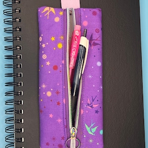 Elastic Zipper Case - A5 Zipper Pouch - Journal Pouch - Planner Pen Pencil Case - Notebook Case