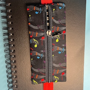 Elastic Zipper Case - A5 Zipper Pouch - Journal Pouch - Planner Pen Pencil Case - Notebook Case