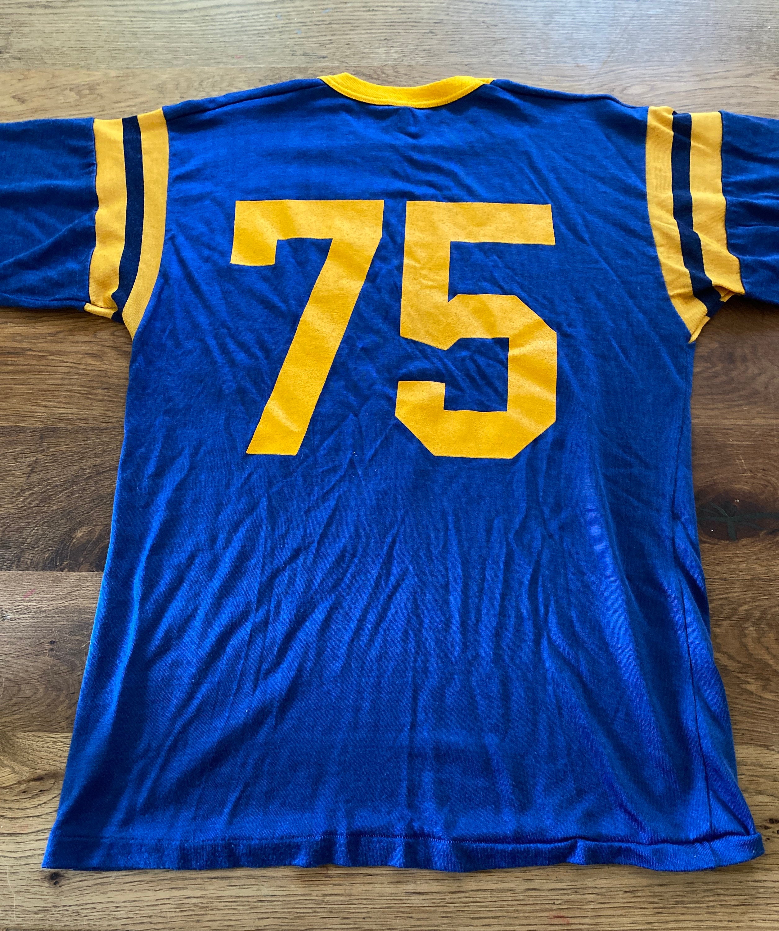 70s vintage yellow × blue football tee 70s vintage yellow × blue football tee