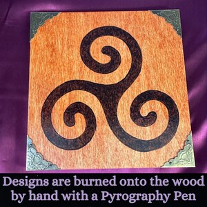 Celtic Styled Cross Wall Plaque - Woodburned/Pyrographed by hand!