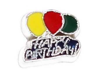 Happy birthday charm for floating Memory Locket