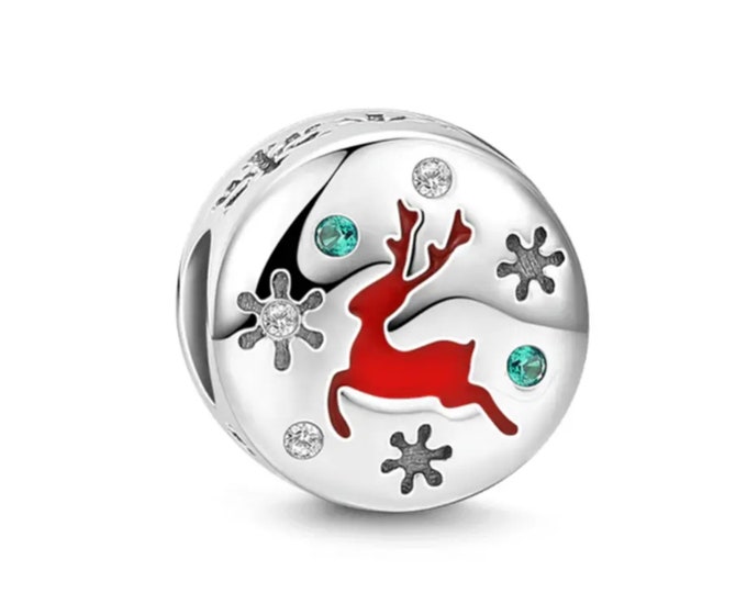 Sterling Silver Reindeer Charm