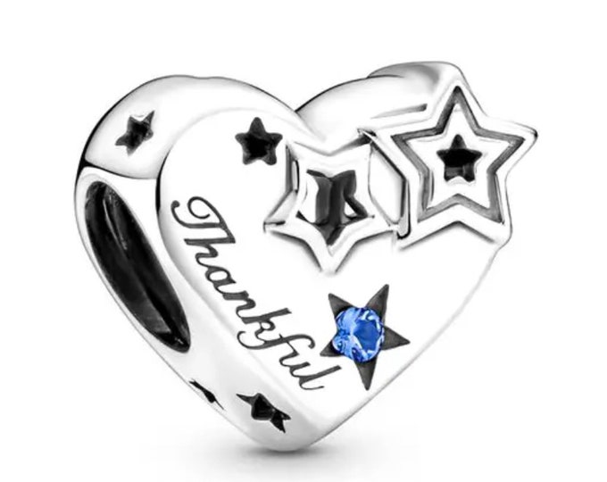 Silver plated Thank You charm