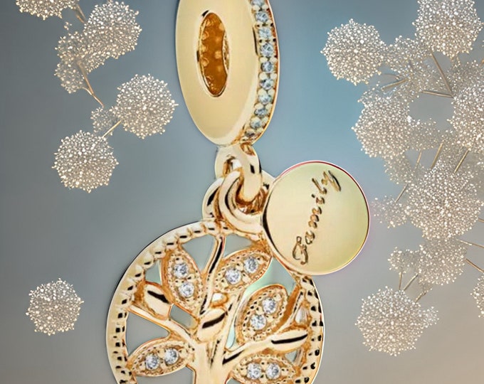Gold plated tree of life charm
