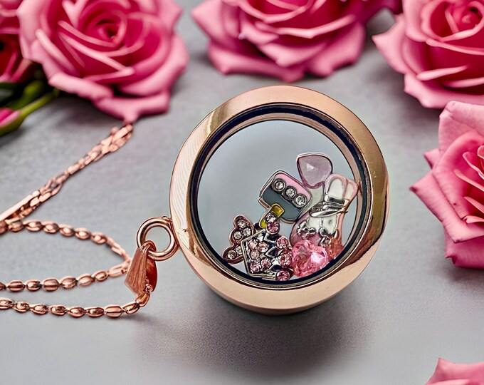 Rose Gold Birthday Princess Locket